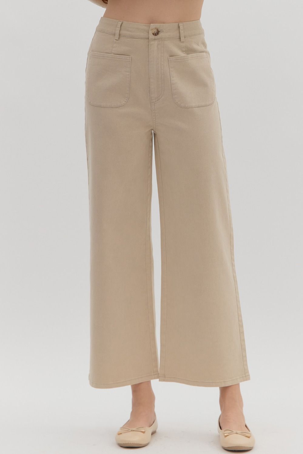 Solid High Waisted Pant