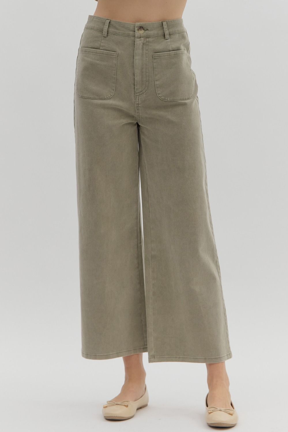 Solid High Waisted Pant