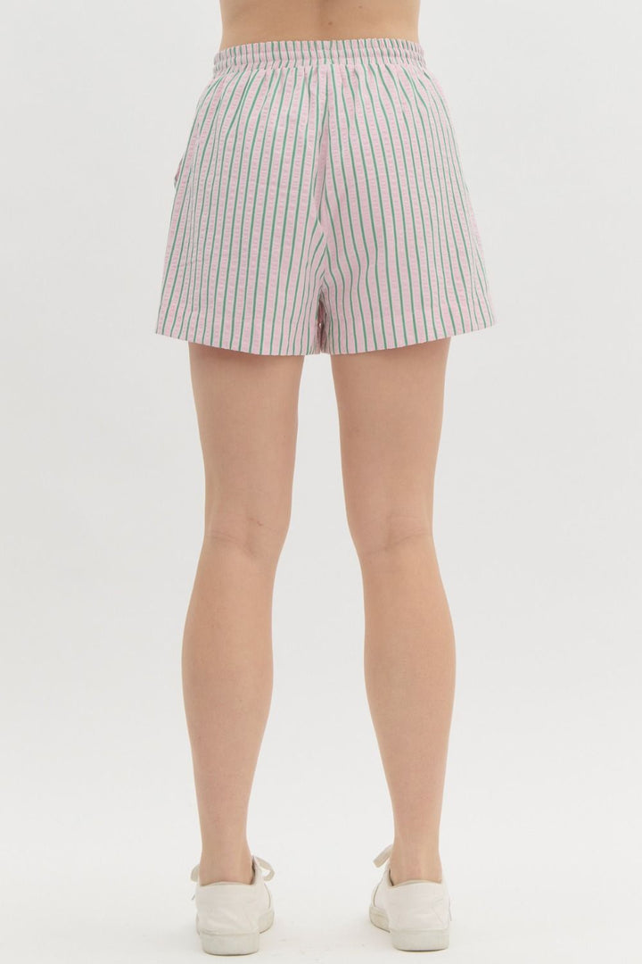 Stripe High Waisted Shorts