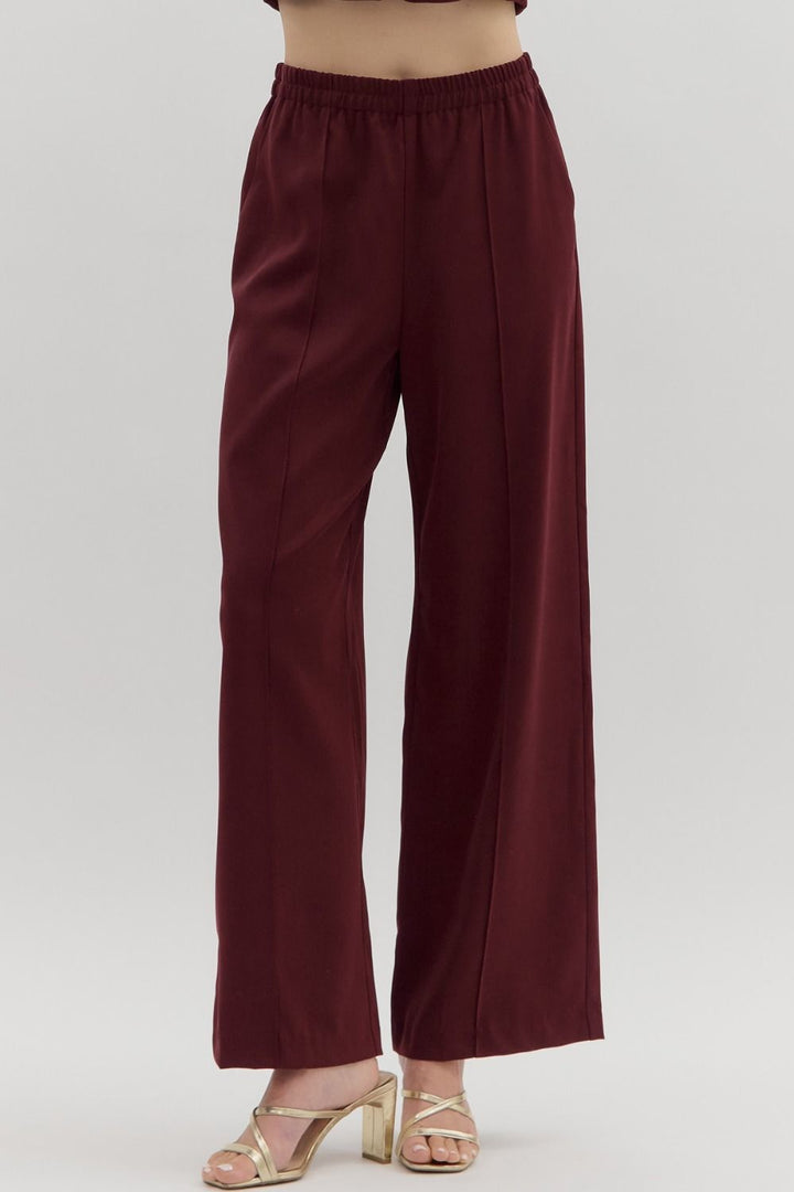 Solid High Waisted Pant