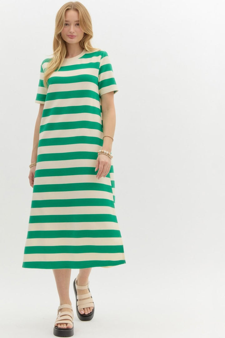 Stripe Midi Dress