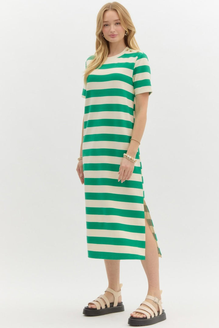 Stripe Midi Dress