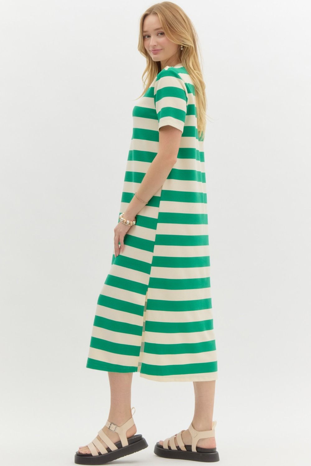 Stripe Midi Dress