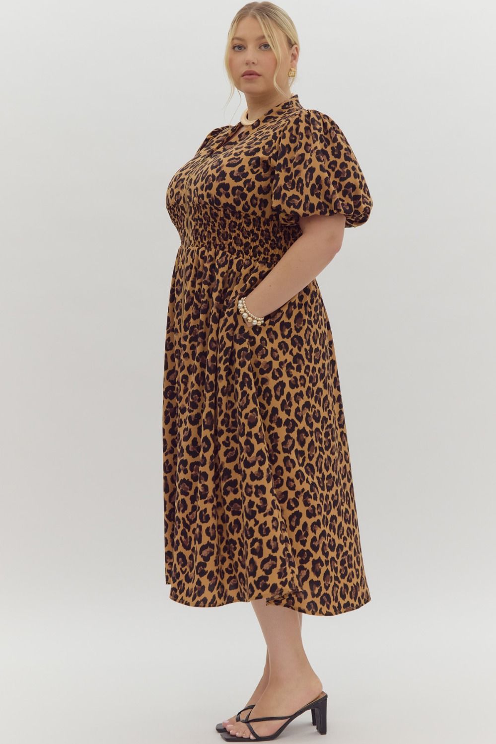 Leopard Print Midi Dress