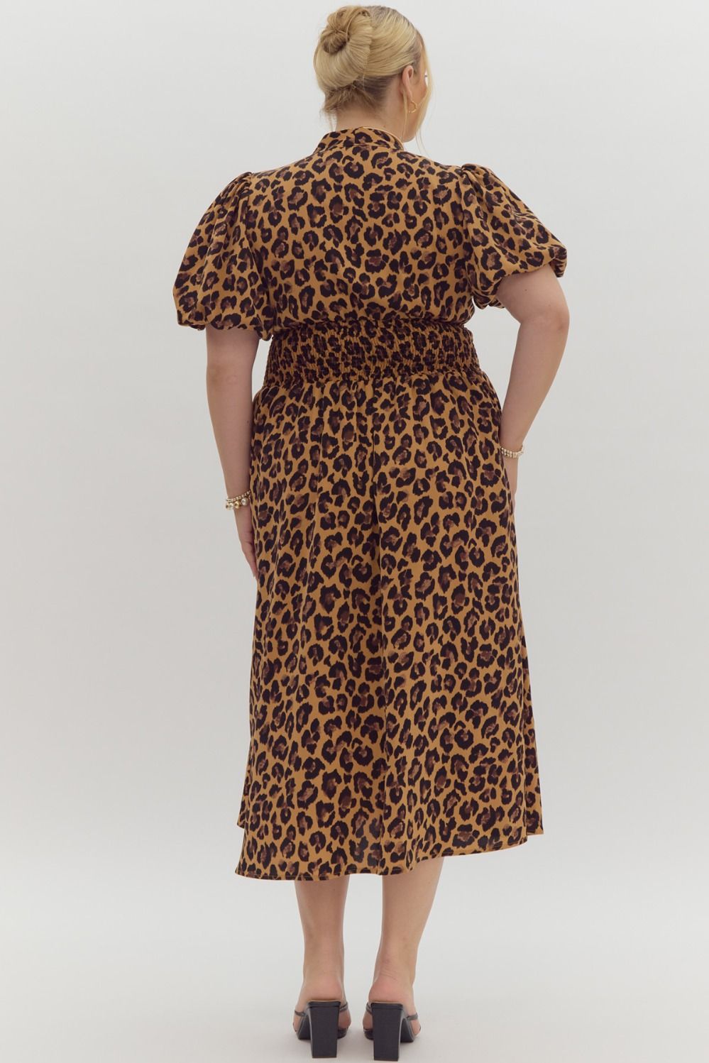 Leopard Print Midi Dress