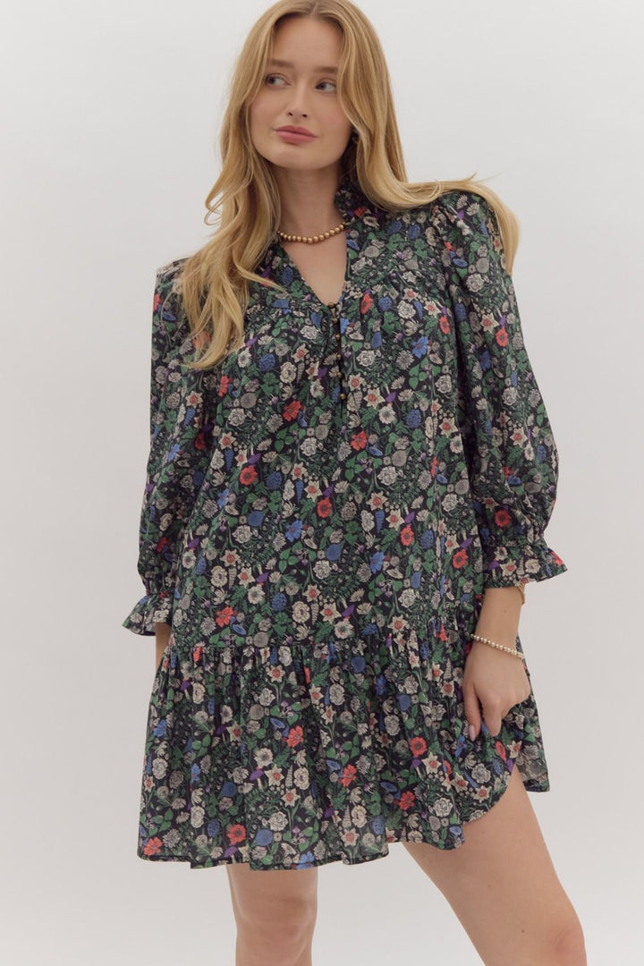 Floral Pullover Mini Dress