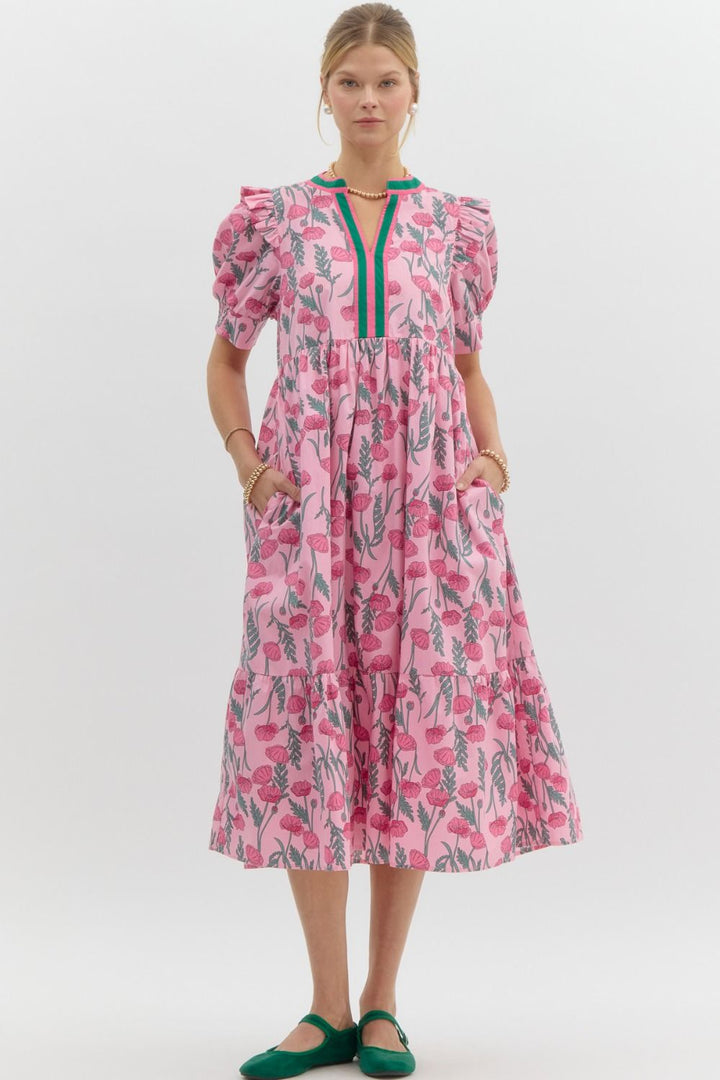 Flower Fields Midi Dress