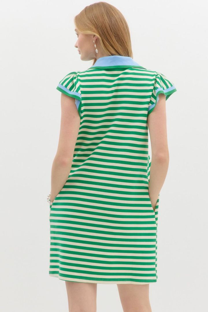 Stripe Jersey Mini Dress