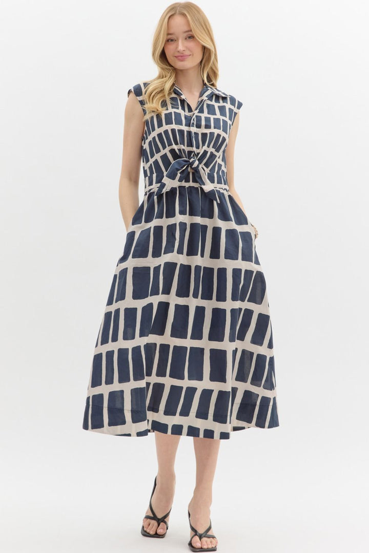 Navy Midi Dress