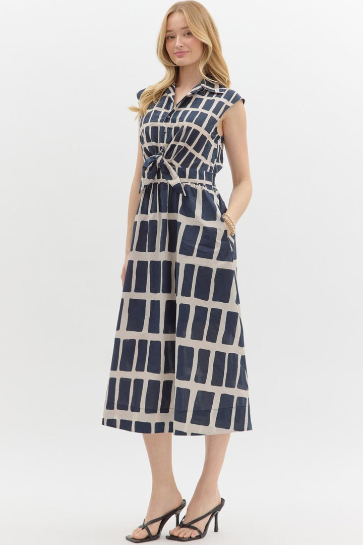 Navy Midi Dress