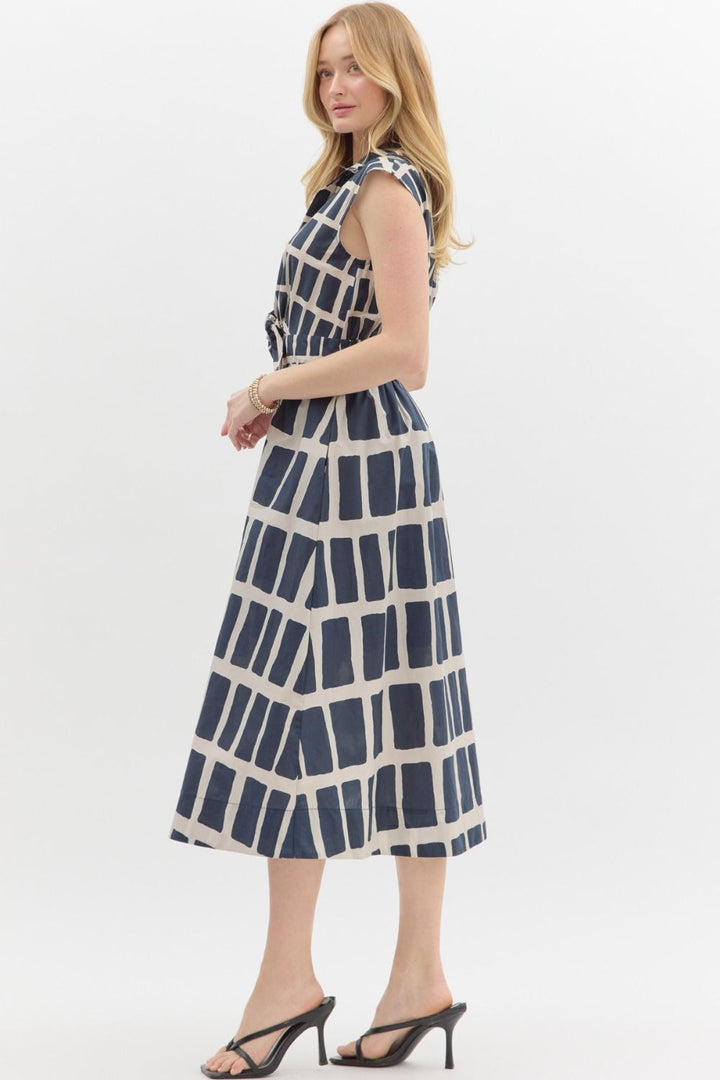 Navy Midi Dress