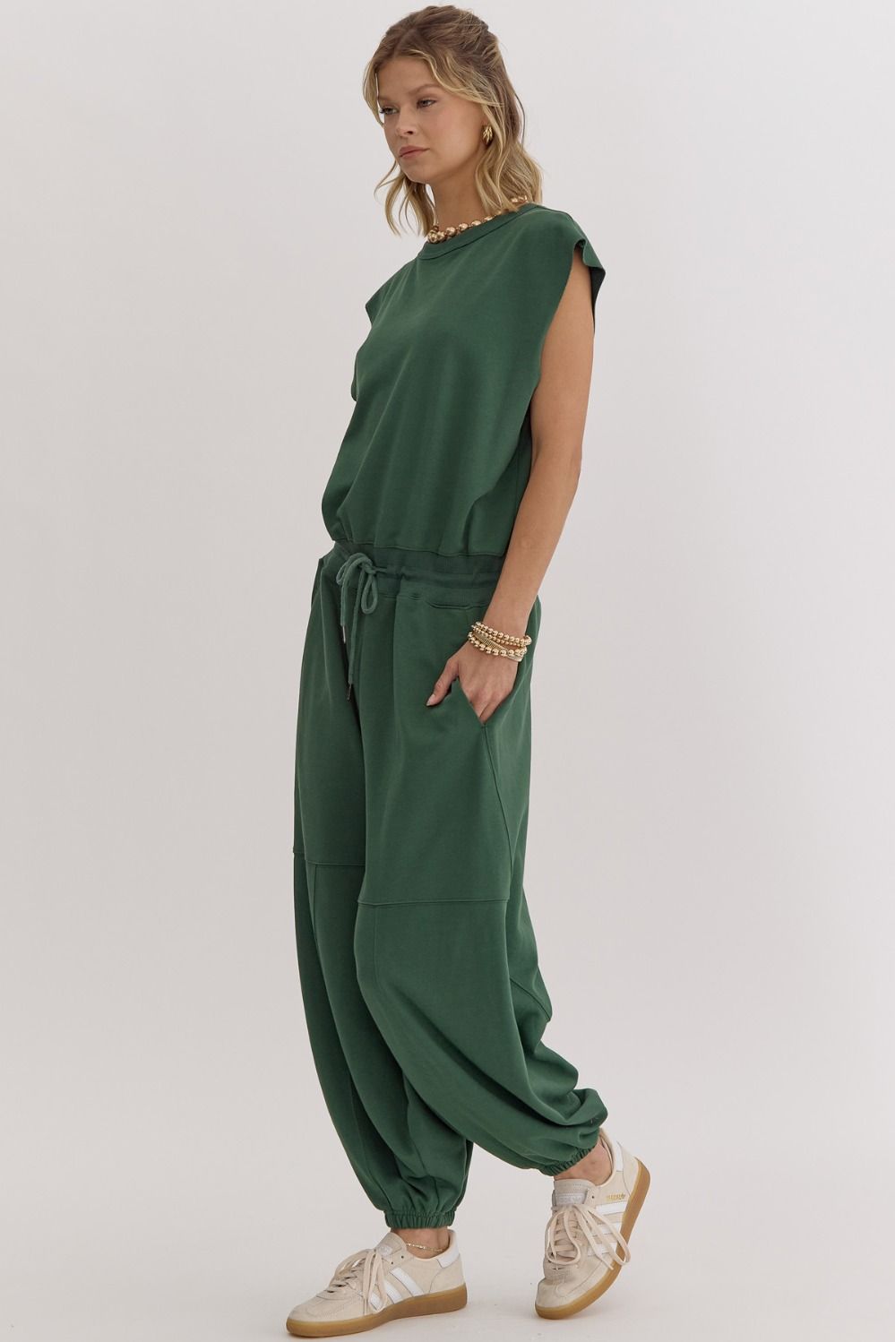 Solid Sleveless Jumpsuit