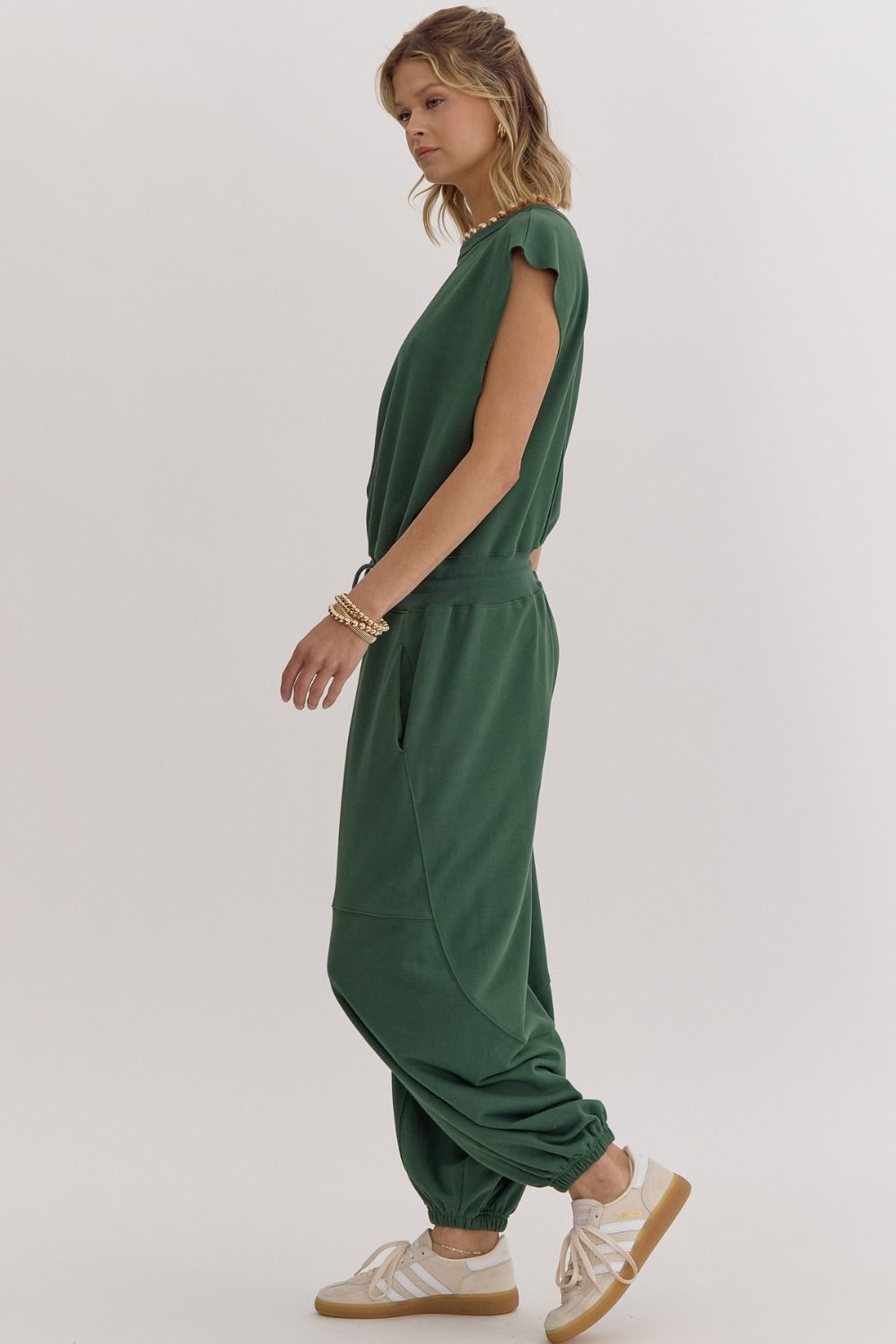 Solid Sleveless Jumpsuit