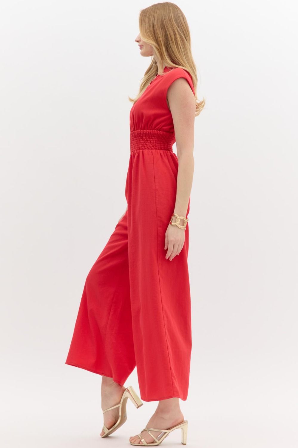 Sleeveless Wide Leg Jumpsuit