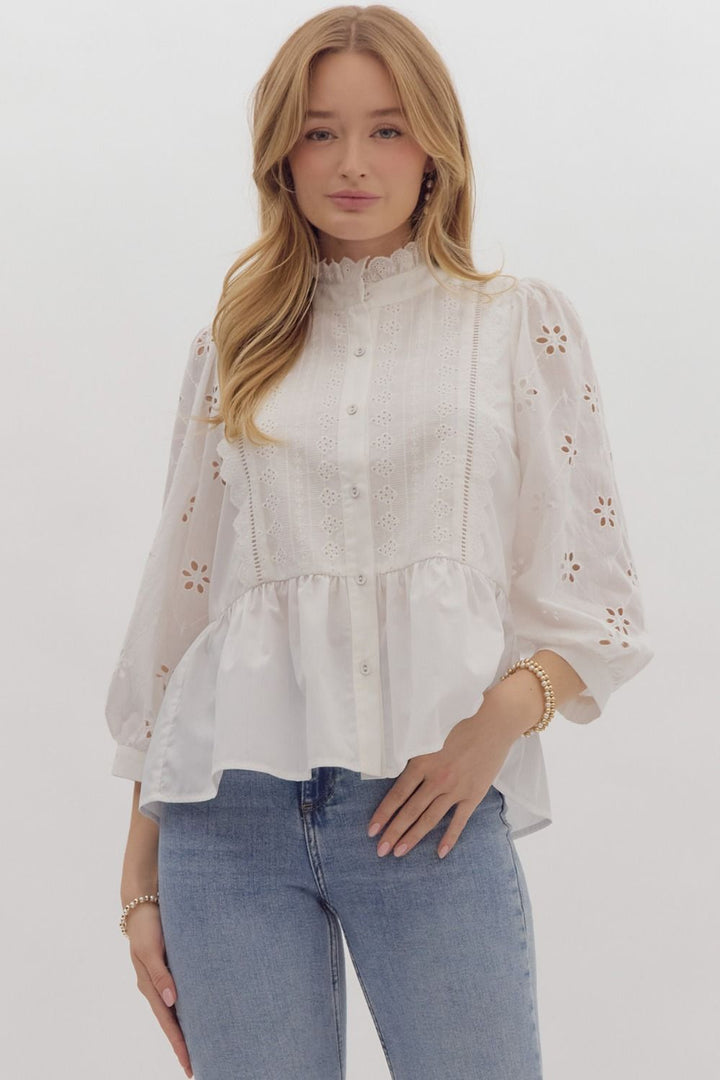 Eyelet Lace Blouse