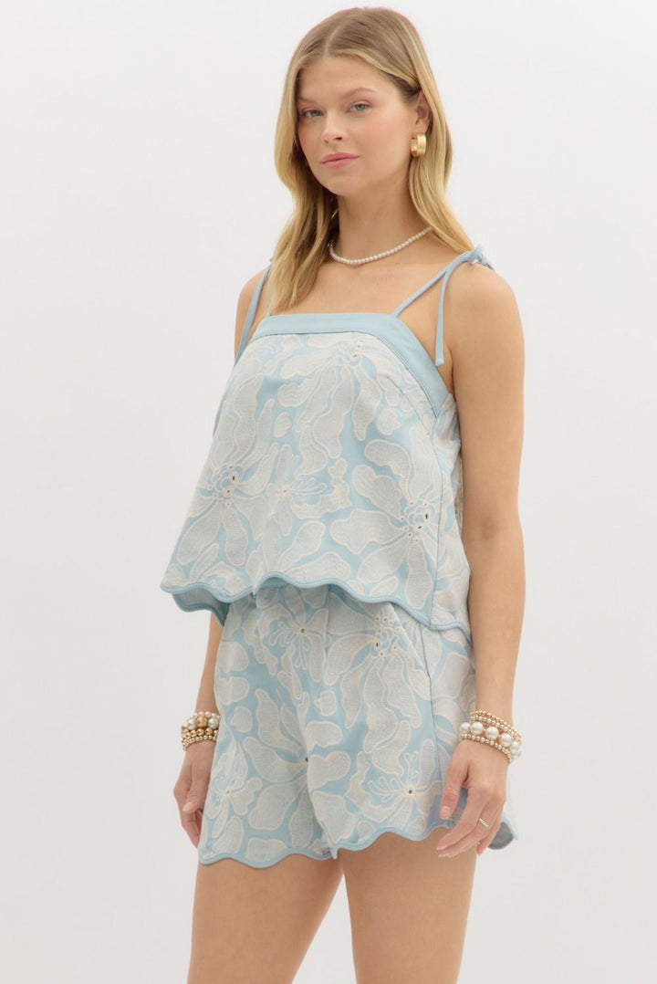 Floral Embroidered Pullover Top
