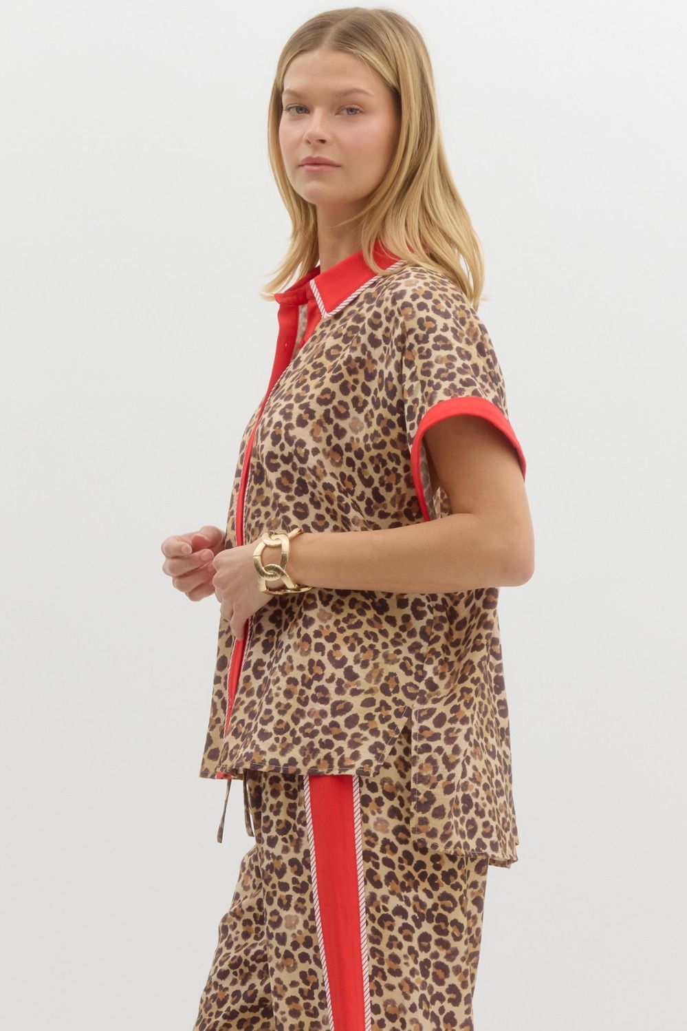 Leopard Short Sleeve Top