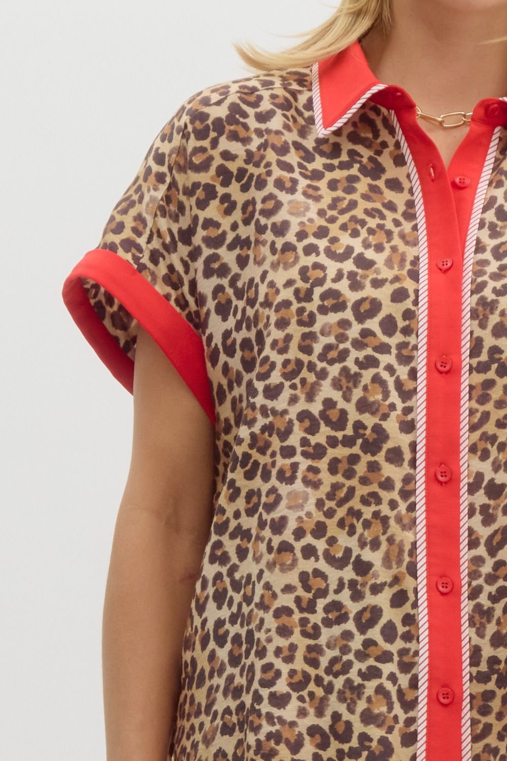 Leopard Short Sleeve Top