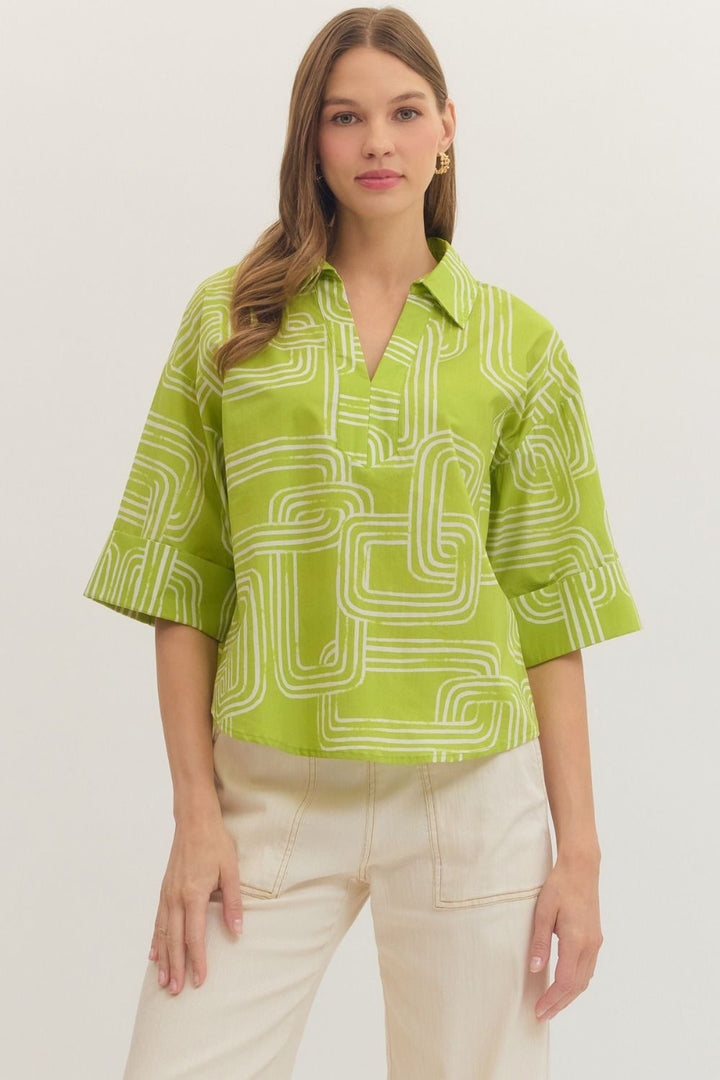 Abstract Print Top