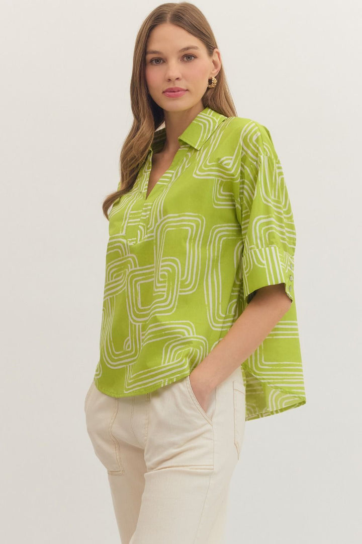 Abstract Print Top