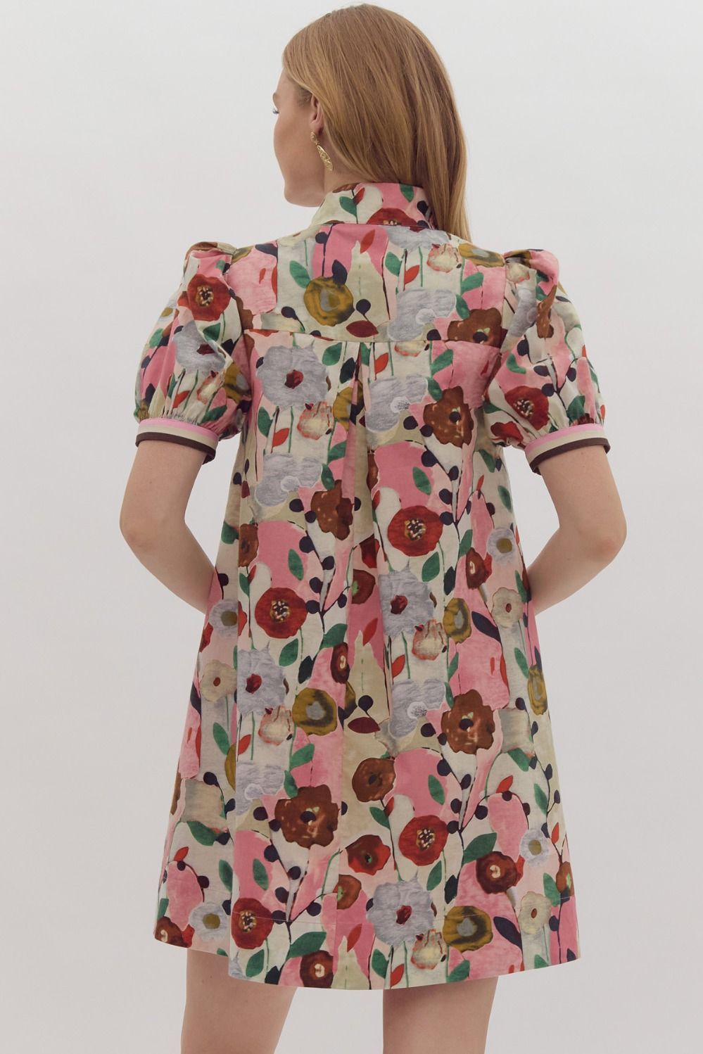 Floral Collared Mini Dress