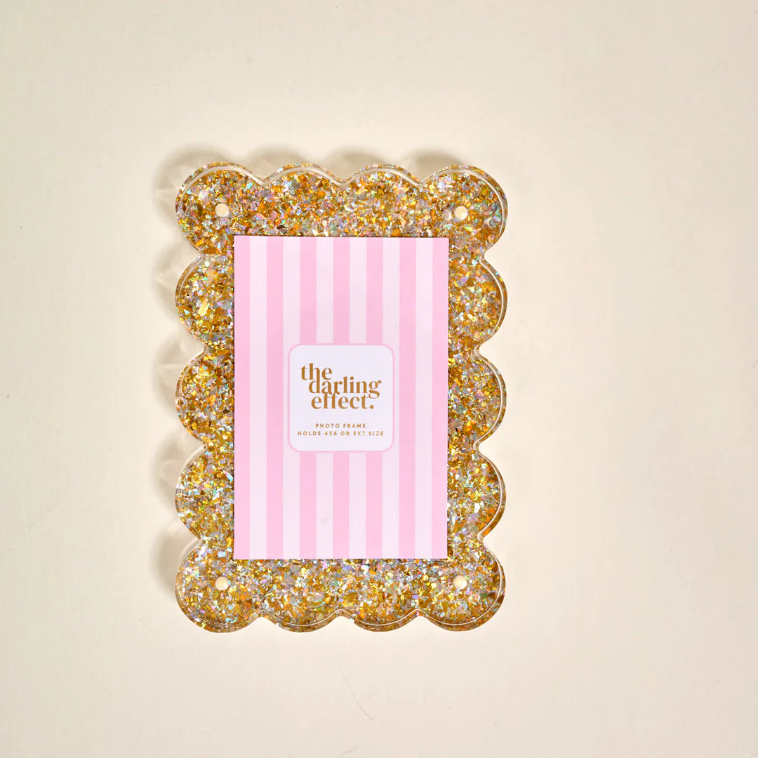 Rectangle Scalloped Acrylic Frame