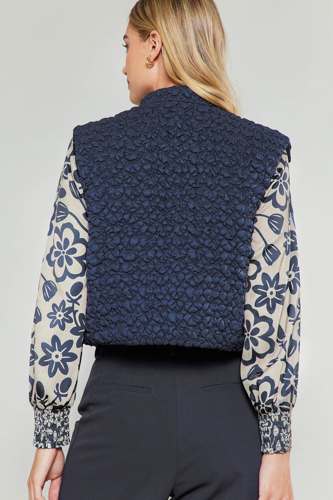 Cropped Quilted Vest