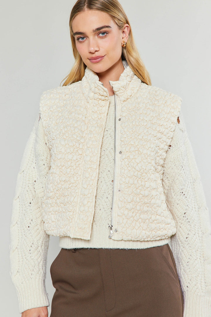 Cropped Quilted Vest