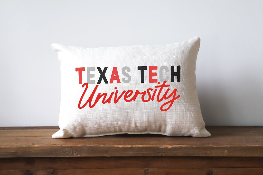 Texas Tech Pillow/Black/White Check