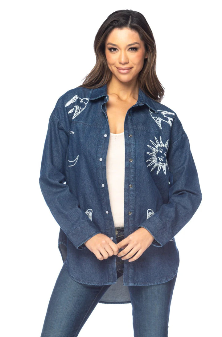 Rakaya Denim Top