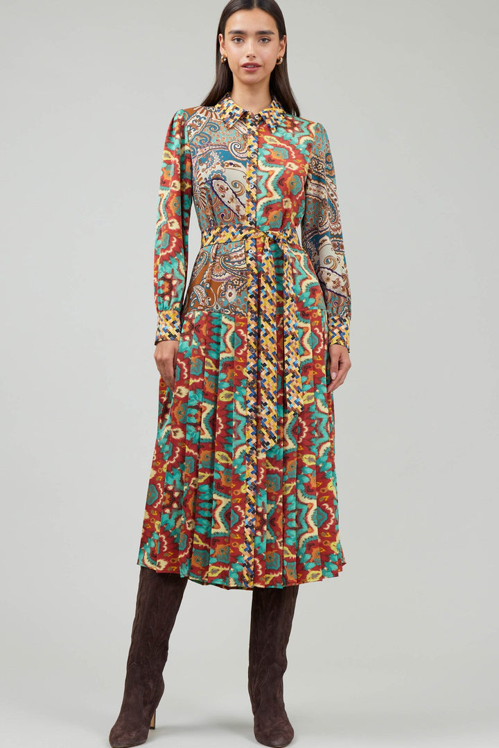 Patterned Shirt Dress