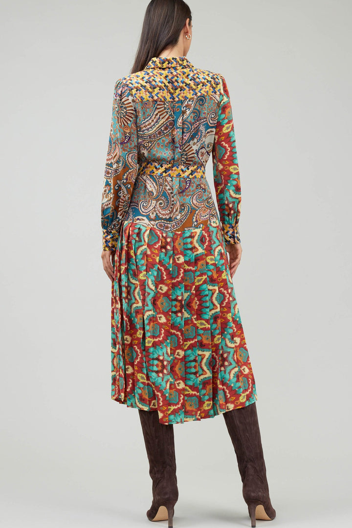 Patterned Shirt Dress