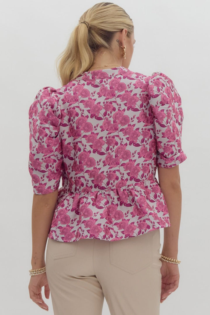 Floral Puff Sleeve Top