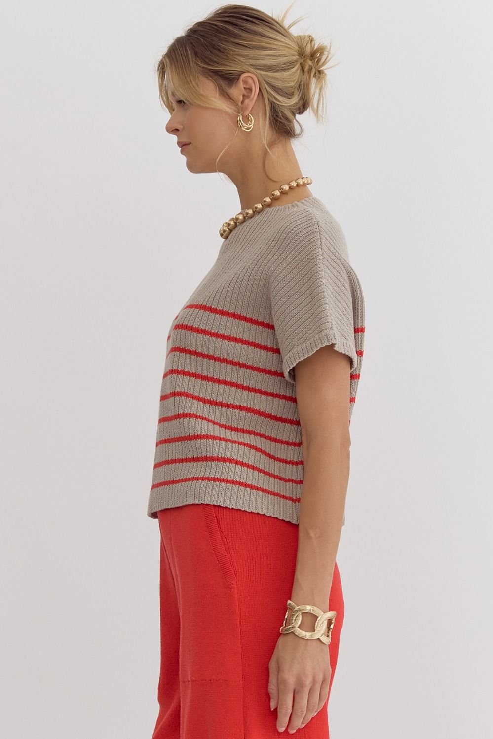 Knitted Mock Neck Top