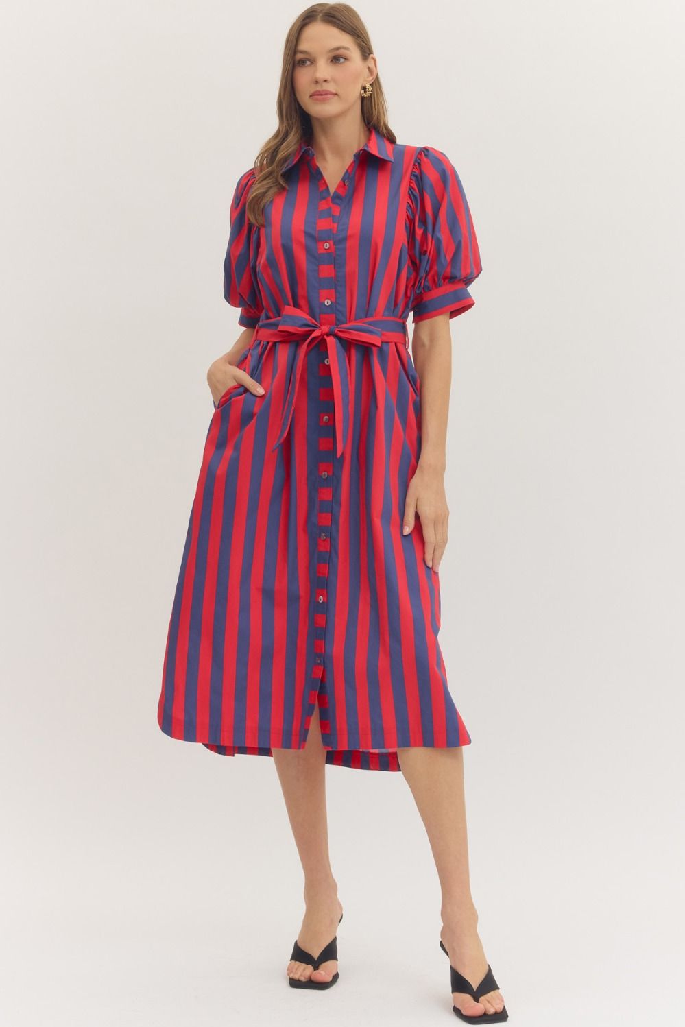 Striped Midi Dress