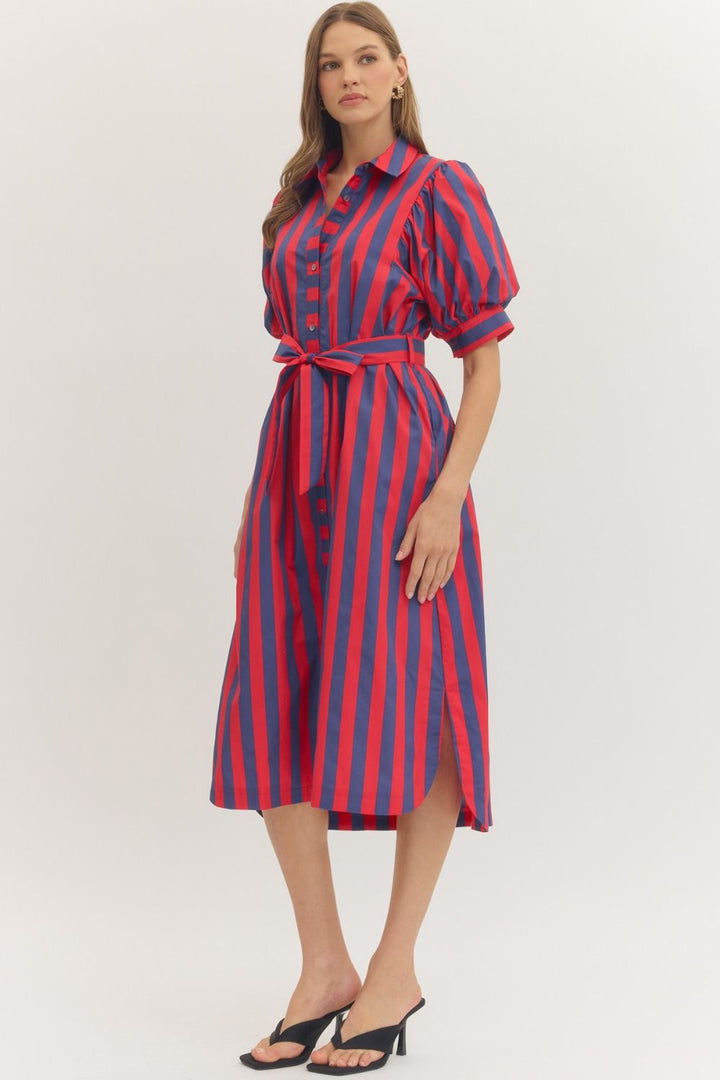 Striped Midi Dress