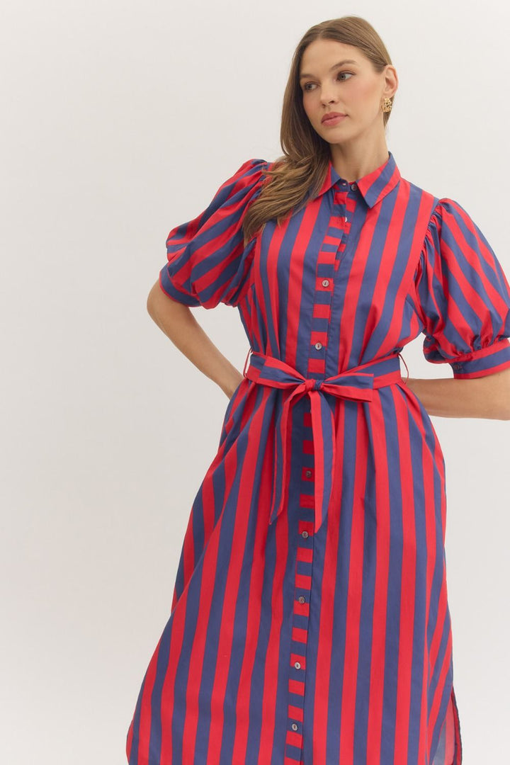 Striped Midi Dress