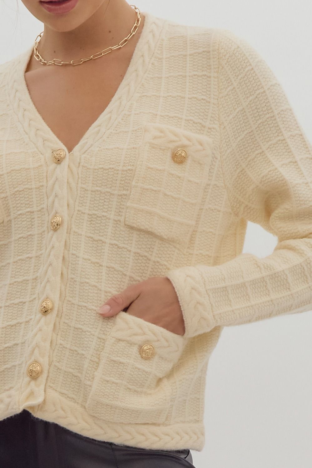 Knit Button Up Cardigan