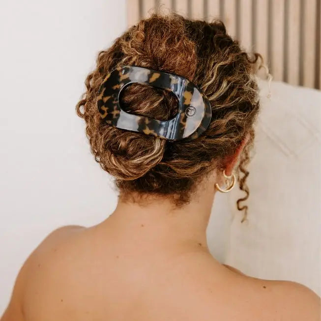 Flat Round Hair Clip - Large