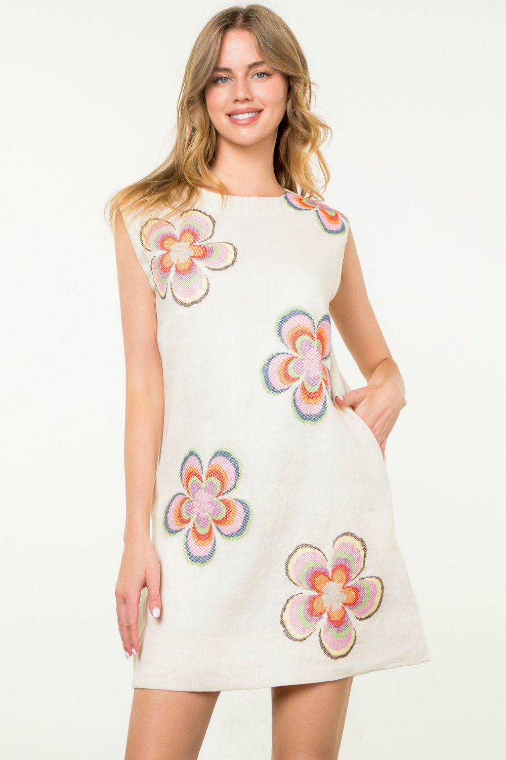 Sleeveless Flower Dress