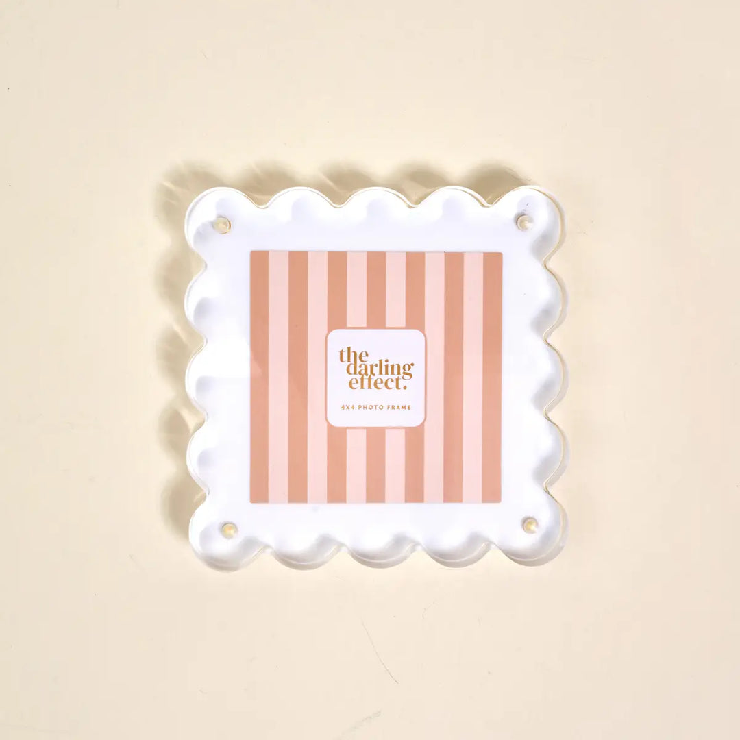Square Scalloped Acrylic Picture Frame