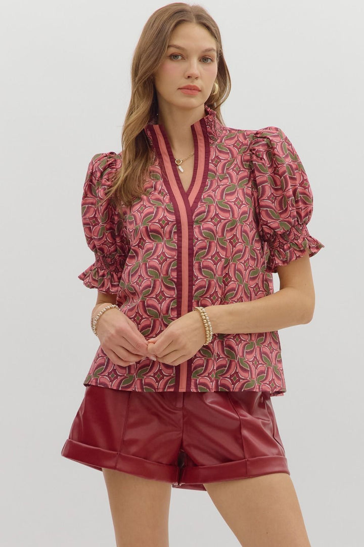 Abstract Print Top